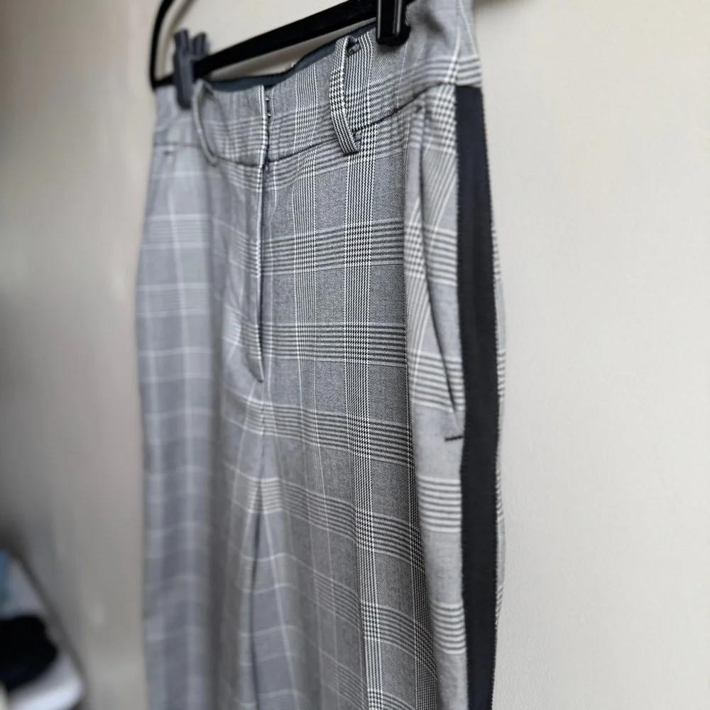 Boden Smart Wide Leg Pants Women's 4R Black Houndstooth Career Work Flare - Picture 3 of 12